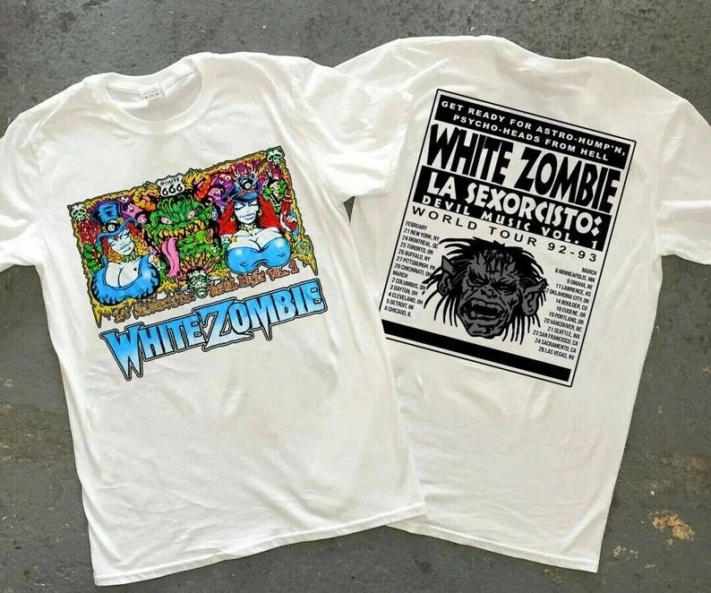 White Zombie La Sexorcisto Devil Music Vol Welttournee 9293 T-Shirt Vtg 90er Wh