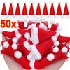 Mini Santa Hats for Wine Bottle Covers Cartoon Lollipops Caps Xmas Tree Ornament Christmas Bottle Holder Dinner Table Decoration