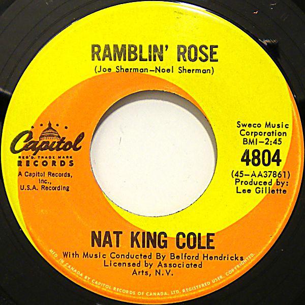 

7inch Record NAT KING COLE - Ramblin Rose 4804 Capitol Records 1962 US Jazz Used
