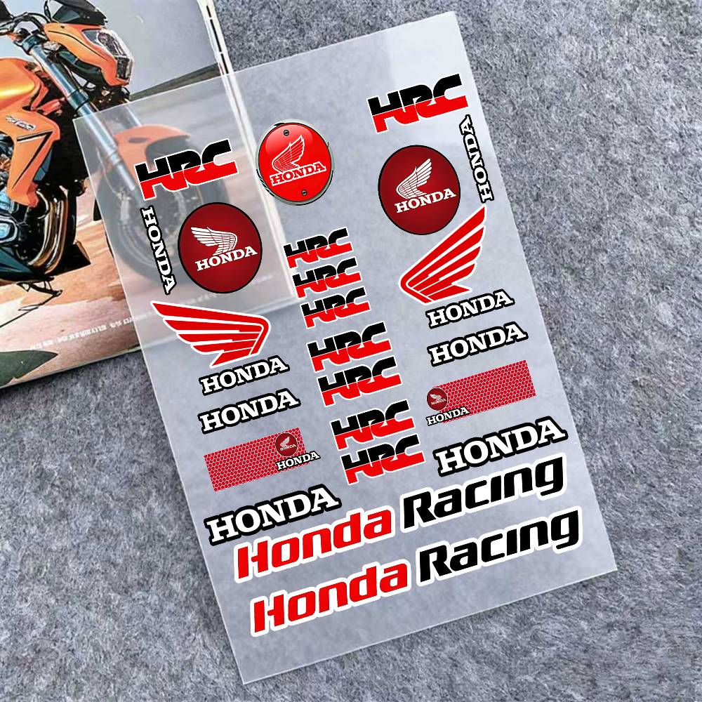 gbmhk7 For Honda Reflective Motorcycle Stickers, 3M Safety Warning At Night In The Dark Scooter Helmets 20x30cm