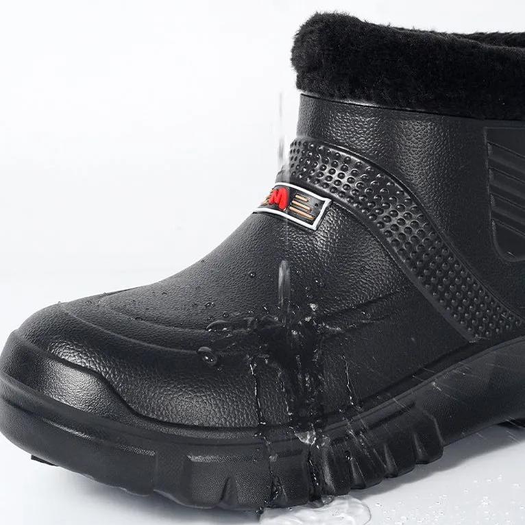 Zimní Udržující Teplo Pánské Bavlněné Boty Plyšové Nadměrné Velikosti Sněhové Sněžnice Venkovní Pohyb Ležérní Sněhové Boty Venkovní Boty na Mytí Auta