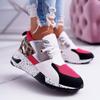 Women's Leopard Print Chunky Sole Sneakers - Lace-Up Casual Sports Shoes
