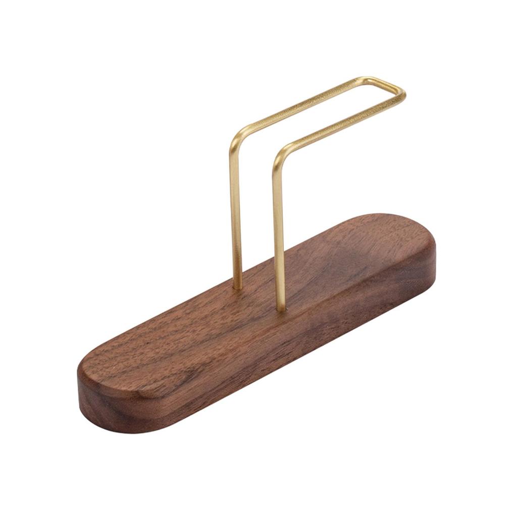 portable Filter Paper Holder Tools Shelf Storage Container Stand Capacity of 60 Walnut Brass
