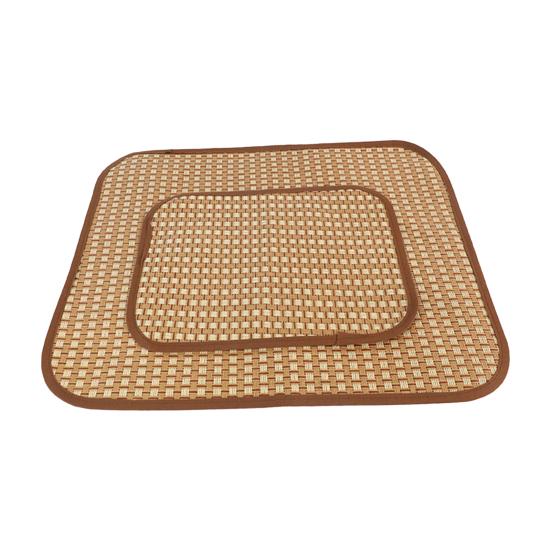 Summer Cool Mat for Pets Scratch-Resistant Wear-Resistant Large Breathable Natural Rattan Cooling Mat Anti-Slip Pet Bed