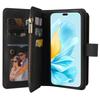 For Honor 200 Lite Zipper Wallet Case with 15 Card Slots and Strap Leather Phone Cover