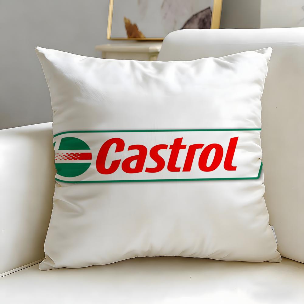 classic brand Castrol Cushion Cover Soft  EasyWash Pillow Case  Versatile for Couch Bed Travel and Office