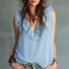 Summer New Style Round-neck V-neck Sleeveless Shirt In Pure Color, A Fashionable Top for Both Casual and Formal Occasions