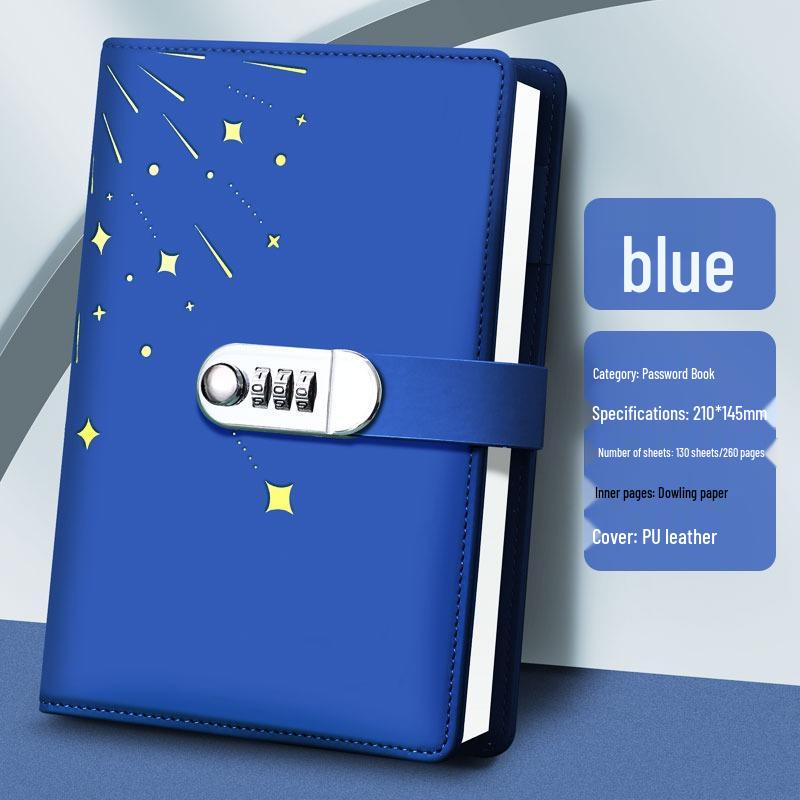 Minimalist Lock Diary & Notebook with Invisible Combination Closure for Students & Professionals