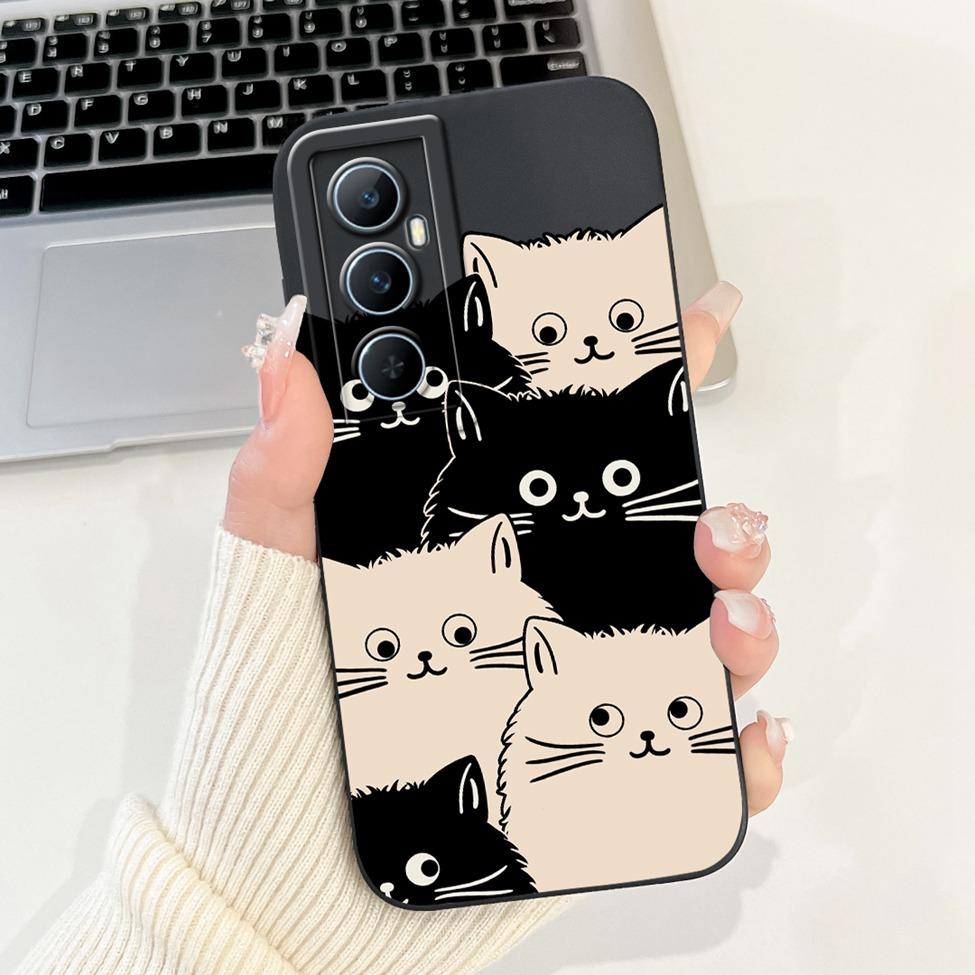 Funda For Realme C65 RMX3910 Back Cover For Realme C65 4G Case Shockproof Luxury Flowers Cute Cartoon Cool Silicone Bumper Coque
