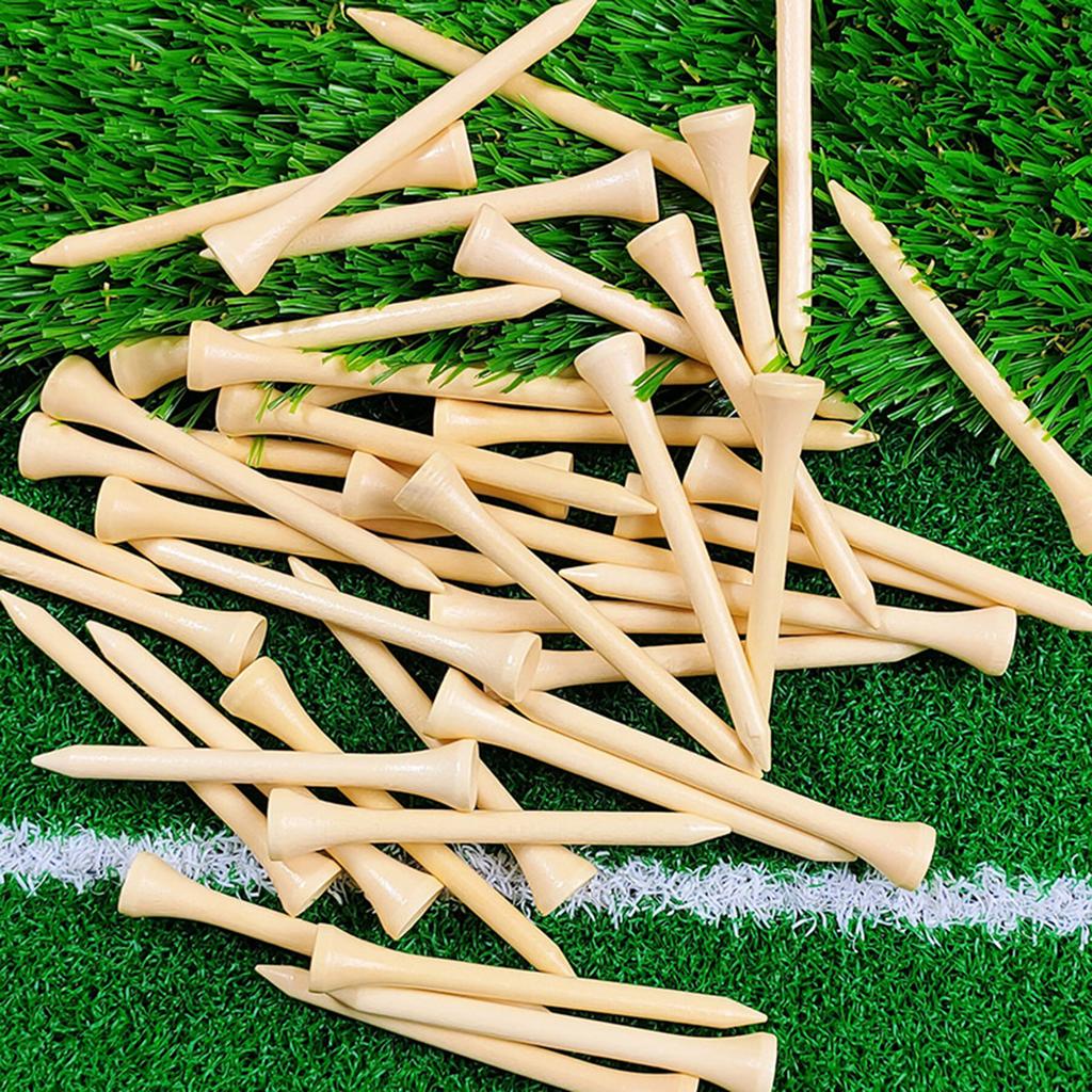 100 Stück Holz Praktisches Design Servicefähige Handwerkskunst Tee Wesentliches Zubehör für Golf