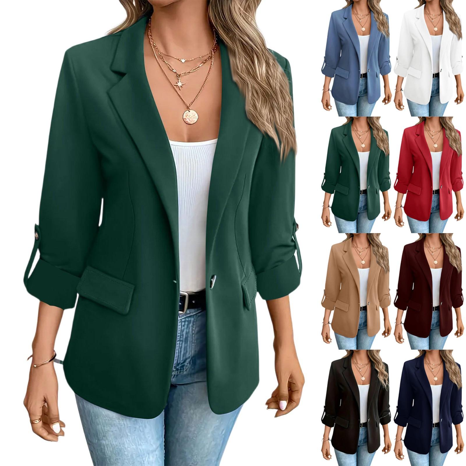 

Womens Blazers For Work Jackets Dressy Long Sleeve Business Casual Outfits Work Blazers L чорний