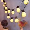 Destaque Luzes de Corda Externas G50 Alimentadas por Energia Solar Lâmpadas Inquebráveis Para Decoração de Jardim e Feriado Luzes de Acampamento à Prova d'Água 803