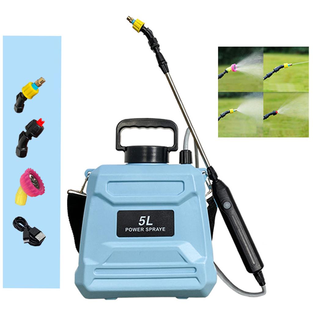 Battery Powered Sprayer 1.35 Gallon Electric Garden Sprayer 3 Mist Nozzles and 4 Spray Patterns Retractable Wand for