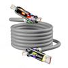 Cabo PD Multi-Cabeça 6A de Carregamento Super Rápido: Compatibilidade 4 em 1 Tipo-C e Apple, Compatível com Carregadores de Carro Huawei, Capacidade de Carregamento Duplo.