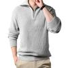 Men's Solid Color Knitwear: British Style Lapel Sweater