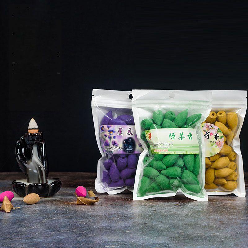 Exquisite Buddhist Incense Burner With Smoke Backflow Ceramic Glaze Censer Cone Holder