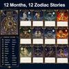 Constellation Themed Craft Kit 2027 Twelve Zodiac Bead Art Calendar Kit, DIY Faux Diamond Painting Wall Hanging Handmade Monthly Planner Calendar,