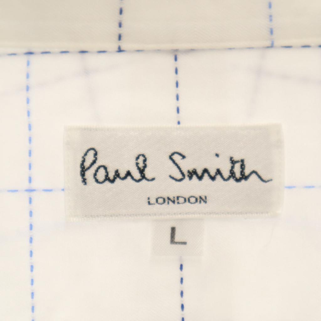 Paul Smith LONDON Made In Japan Check Pattern Short Sleeve Cotton Shirt L Men's Used