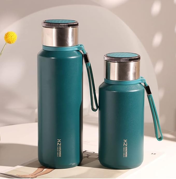 

AiUToGo Water Bottle, Tea and Water Separator, 600ml-1 Liter, Mug with Filter and Lid, Stylish Water Bottle with Lid, Keeps Tea and Water Hot or Cold