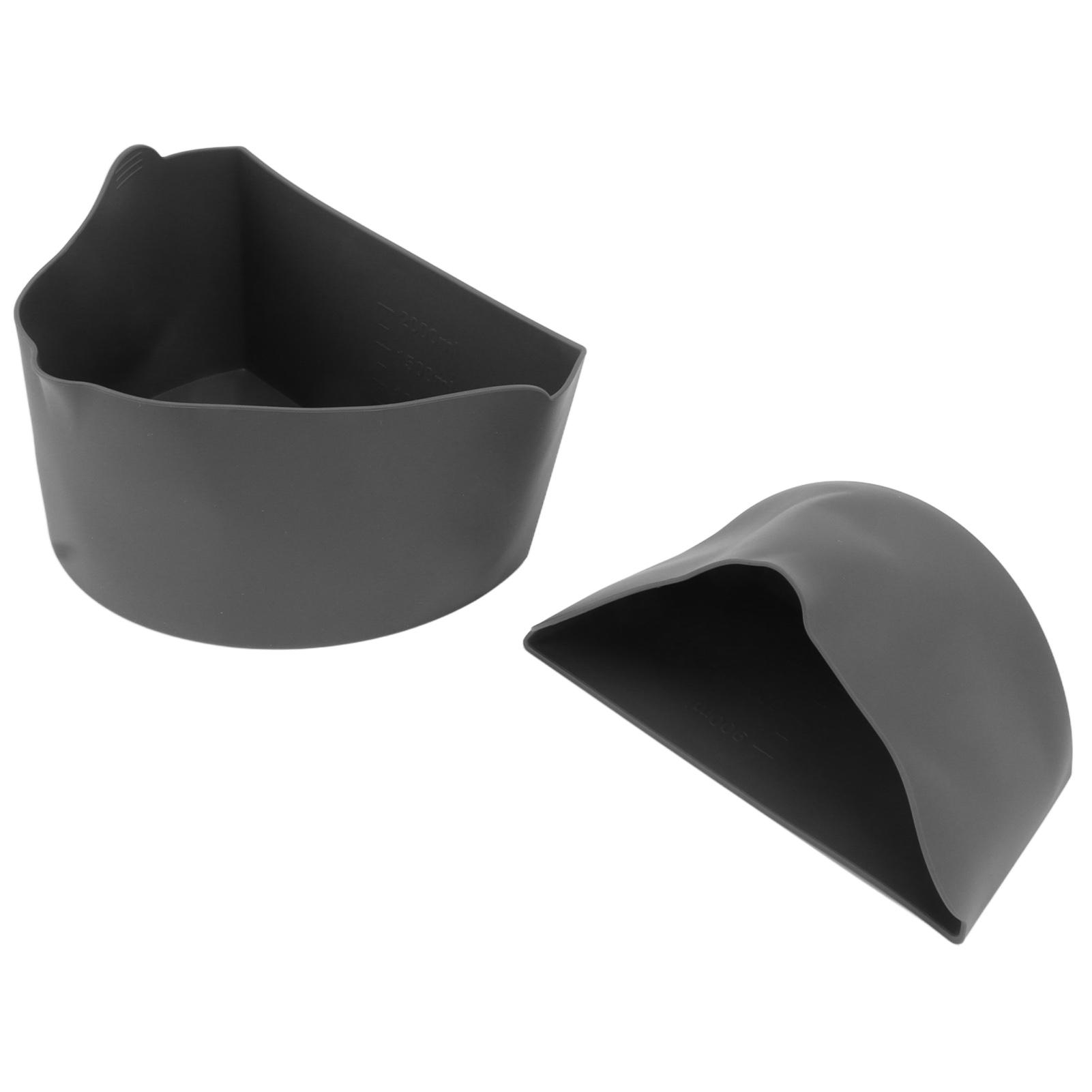 

2 In 1 Slow Cooker Divider Reusable Food Grade Silicone Cooker Liner with Lift Handle for 6 Quart Pot Gray L сірий