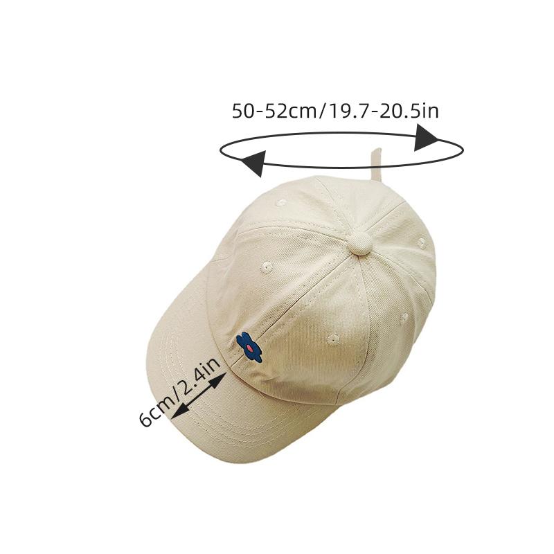 Lovely Flower Children Baseball Cap Solid Color Kids Duck Tongue Hat 3-5 Years Boy Girl Baby Outdoor Sun Visor Cotton Peaked Hat