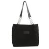 Elegant Versatile Canvas Tote Bag In Black And White For Trendy Spring Fashion