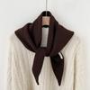 Versatile Striped Wool Knitted Triangle Scarf Women Fashion Wool Scarf Shawl Winter Warm Soft Knitted Hood Scarf Shawl Neck Wrap