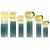 36Pcs Black Gold Cutlery Set Knives Dessert Fork Coffee Spoon Dinnerware Flatware Stainless Steel Silverware Party Tableware Set