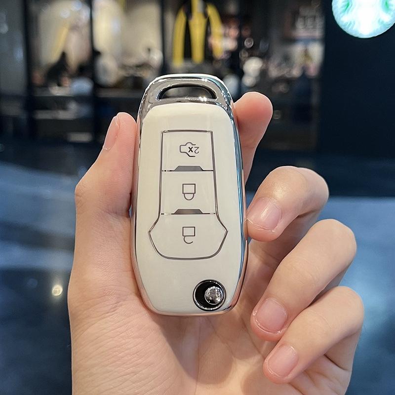 Puzdro na kľúče do auta Silver Edge TPU pre Ford F-150 F-250 F-350 Explorer Ranger KA Fiesta Mondeo Kryt Bezkľúčové diaľkové puzdro na puzdro