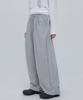 CHICKS Back Logo Embroidered Balloon Pants Melange