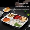 HueiHuang 304 Stainless Steel 6-Compartment Canteen Tray
