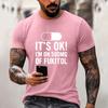 Men's Funny Letter Print Loose Fit Casual T-Shirt for Everyday Wear
