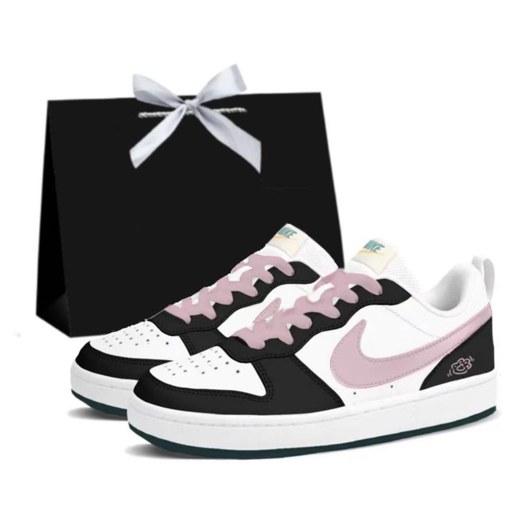 Nike Court Borough Blackberry Cheese Synthetic Leather, Leather Slip Resistant Abrasion Resistant Low top BQ5448-017(Team1069-)