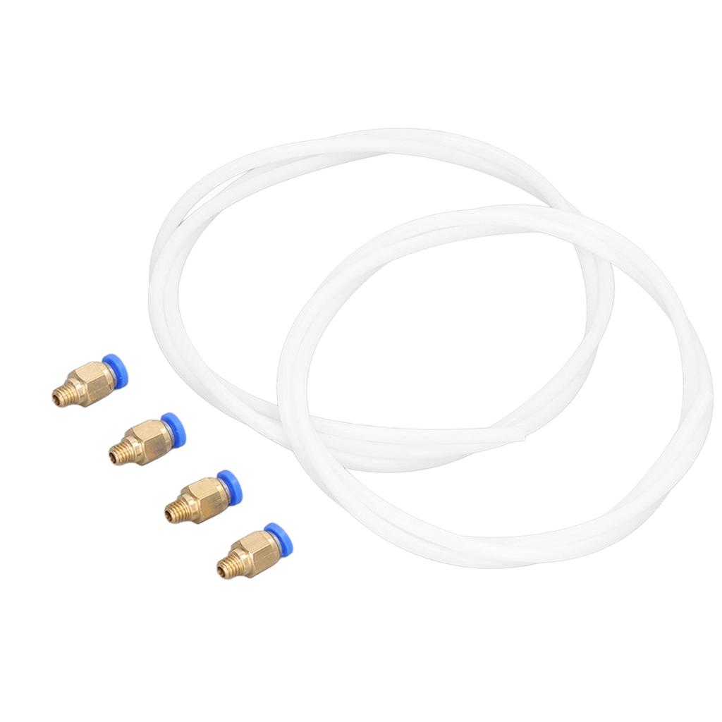 Pneumatic PTFE Tubing Kit with Brass PC4 M6 Pneumatic Straight Connector for 3D Printer