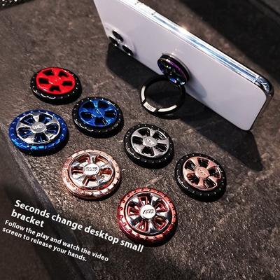 360° Drehbarer Handyhalter Desktop Fingerring Kreisel Stressabbau Spielzeug Winkelansicht Halter Zubehör Rutschfeste Handyhalter