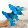 Cute Dinosaur Hand Puppet Funny Plush Stuffed Animal Toy Adults Toddler Huggable Dinosaur Plushies Pretend Play Doll Storytelling Interactive Puppet