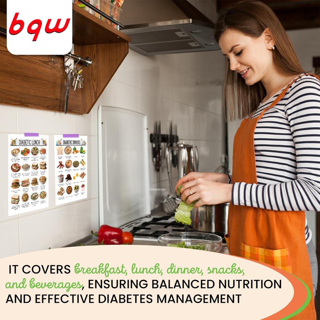 Diabetes Matliste Plakat Diabetisk Matkart for Måltidsplanlegger Næringsliste Vanlig Mat Referanseguide for Komplett Måltidsplan