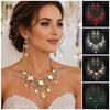Elegant Rhinestone Jewelry Set Shiny Wedding Bridal Accessories  Party Dress Up