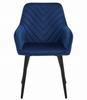 Nana Chair - Navy Blue Velvet / Black Legs X 2