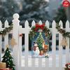 Vintage Snowman Christmas Metal Tin Sign Farmhouse Wall Art Holiday Home Decor