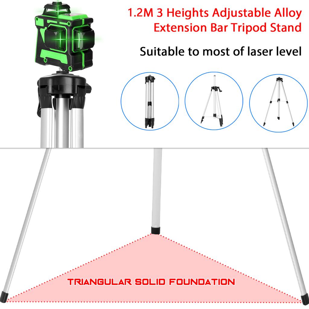 Multifunctional 3D 12 Lines Laser Level Tool Vertical Horizontal Lines with Selfleveling Function