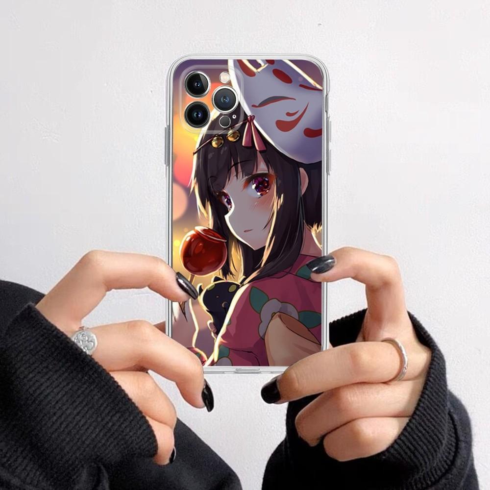 Megumin Phone Case for iPhone 16 15 8 7 6 6S Plus X SE XR XS 14 11 12 13 Mini Pro Max Mobile Case