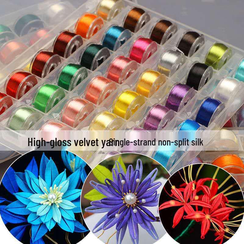 

Проволока, обмотанная шенилловой пряжей: Глянцевая ручная заколка для волос, вышивка, шар темари и материал для вышивки крестом 25 Colors Bag