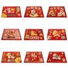 Cute Horse Pattern New Year Door Mat Non-slip Door Carpet Soft Water Absorption Blanket Home Decorations