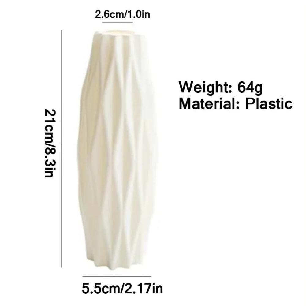 1pc Nordic Plastic Vase Simple Small Fresh Flower Pot Storage Bottle for Flowers Living Room Modern Home Decorations Ornaments