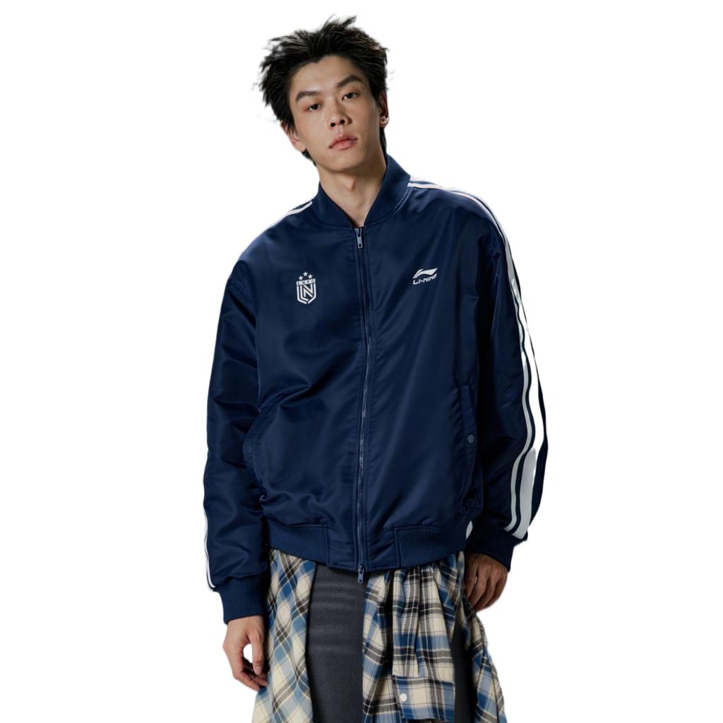 Li Ning Sports Lifestyle Series Loose Baseball Collar Cotton Jacket Unisex Jacket AJMV295-2
