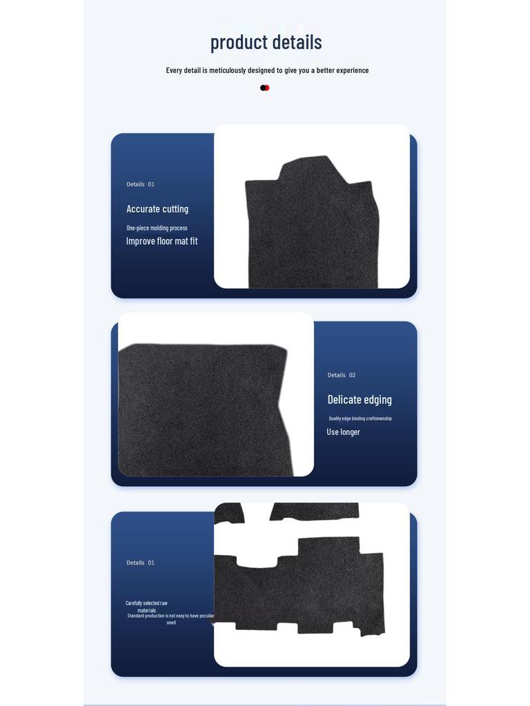 Black Dirt-Resistant Floor Mats for GAC Toyota Yizhi 4X (2024-2025 Models)