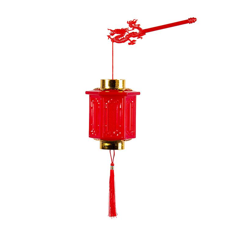 4Pcs Chinese New Year Red Lantern Spring Festival Hanging Lanterns Mid-Autumn Portable Palace Lantern New Year Pendant