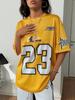Unisex Streetwear Sport Blockcore Nummer Bedrucktes Mesh-Trikot-T-Shirt, Paar Gleicher Stil Y2k