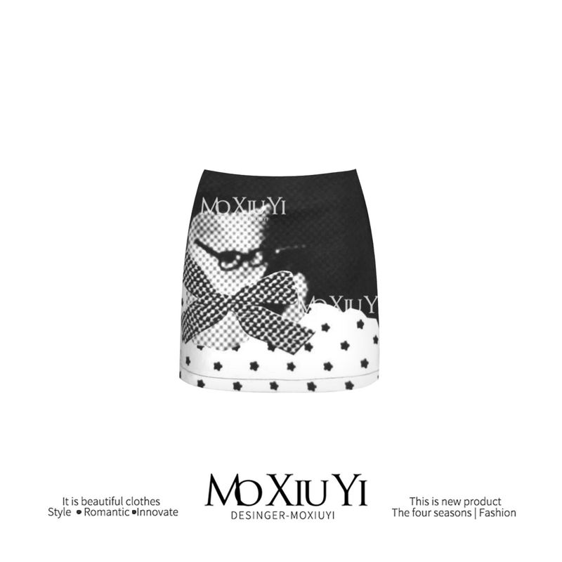 

Moxiuyi Studio [In Stock] Ancient Morning Polka Dot XINGX Cat Printing Skirt Skirt S